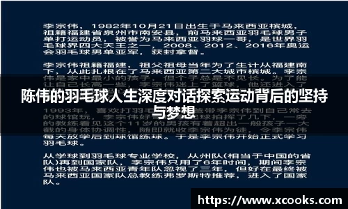 陈伟的羽毛球人生深度对话探索运动背后的坚持与梦想